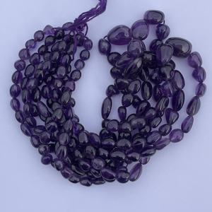 Cuentas de Amatista Africana Natural de 6mm y 14mm, Suaves y Pulimentadas, Grado AAA, Hechas a Mano en India, Certificadas por IGI, para Joyería - Product Image 3