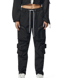 Ropa informal de Invierno para mujer, sudadera recortada con ajuste holgado para correr, conjuntos de sudaderas con capucha, sudaderas con cremallera completa, chándales cortos - Product Image 3