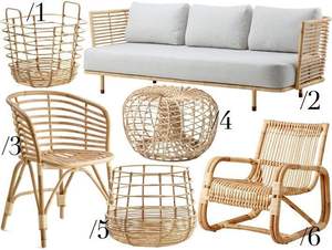 เก้าอี้หวายสำหรับรับประทานอาหารและโต๊ะกาแฟสำหรับห้องนอนและสวนเฟอร์นิเจอร์ในบ้านดีไซน์ร่วมสมัย - Product Image 2