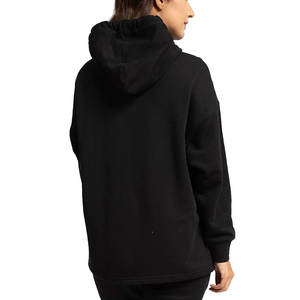 Sudadera con capucha de cuello redondo personalizada con logotipo bordado para mujer sudadera informal de cuello redondo de algodón de gran tamaño y sudaderas con capucha - Product Image 5