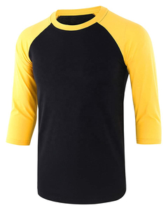 Camisetas de béisbol de algodón Multicolor con mangas raglán 3/4 para hombre de alta calidad, camisetas deportivas al aire libre - Product Image 3