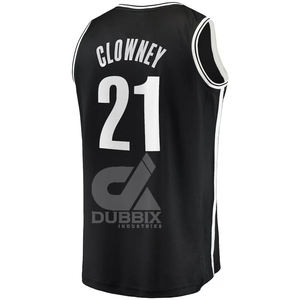 Mens Brooklyn Basketball Jersey Custom Sewn 100% Polyester Team Uniform Front Embroidered Logo Letter OEM Service Available - Product Image 2
