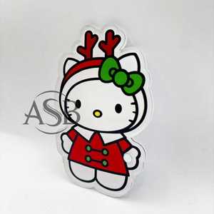 Tuile à cils en acrylique en forme de chat pour Noël, impression de logo personnalisée, tuile à cils en forme de chat, vente en gros, personnalisable - Product Image 2