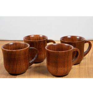 Vajilla de madera vintage recién llegada, decoración para el hogar, cocina, hotel, tazas de té y café con asa, acabado brillante, tamaño personalizado - Product Image 1