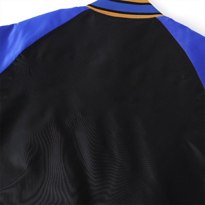 เสื้อแจ็คเก็ตฟลีซแบบ Bomber ของ Phi Beta Sigma สีดำ พรีเมียม สำหรับสมาคมนักศึกษากรีก สไตล์สตรีทแวร์ กันน้ำ แบบกลับด้านได้ ขอบด้านหน้าแบบริบ - Product Image 3