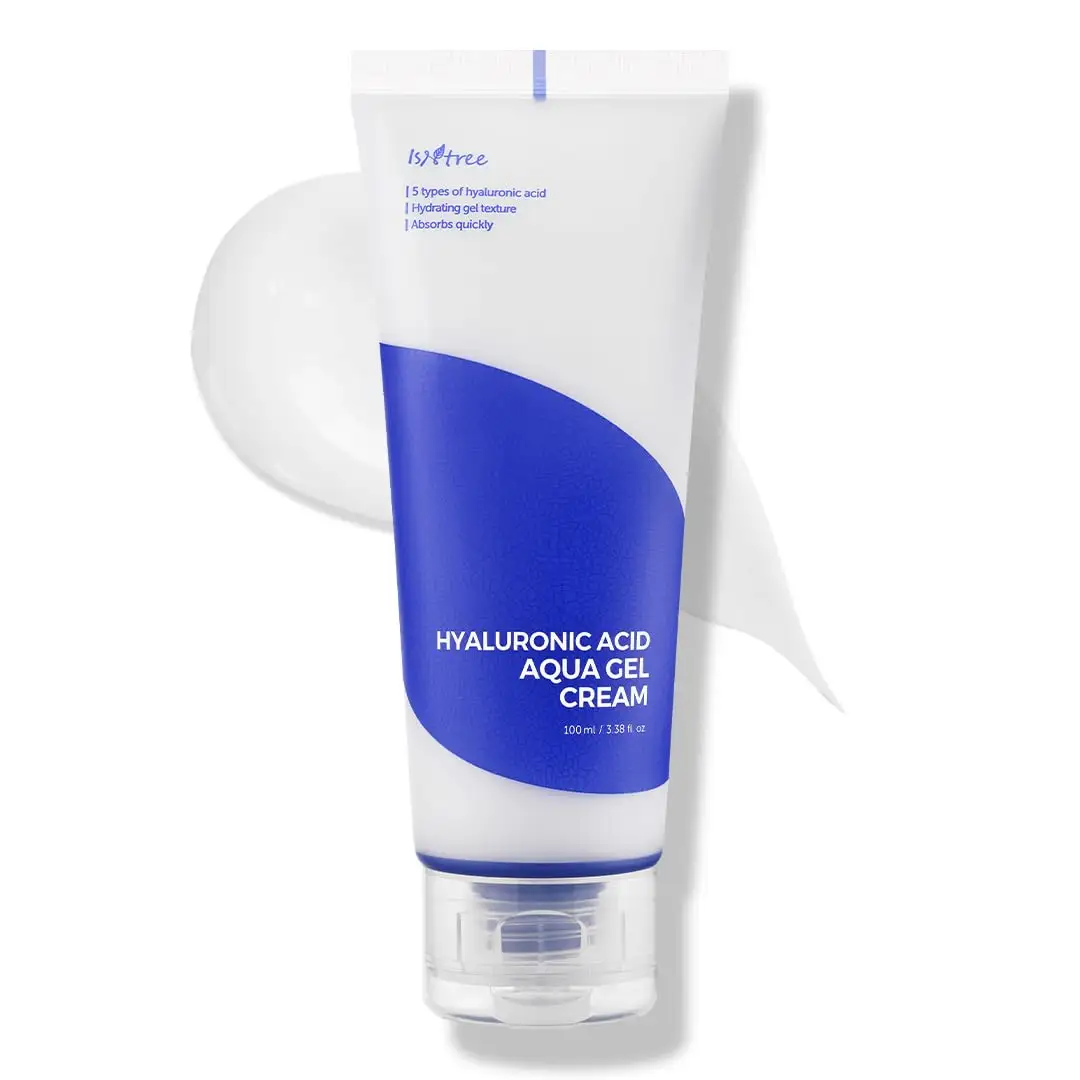 Productos cosméticos coreanos para el cuidado de la piel, textura de Gel hidratante, crema hidratante ligera ISNTREE ácido hialurónico Aqua Gel Cream 100ml