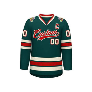 Ensemble de maillots de hockey sur glace pour hommes personnalisables par OEM, maillots d'entraînement en polyester personnalisés - Product Image 5