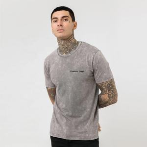 OVERSIZED NOTHING ACID WASH JERSEY 50% Algodón, 50% poliéster Camiseta de manga corta Impresión personalizada Logo Camisetas de algodón - Product Image 3