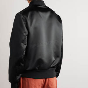 Calidad Premium logotipo personalizado 100% poliéster satén chaquetas bombardero béisbol chaqueta de invierno hombres chaqueta al por mayor personalizado ODM OEM - Product Image 3