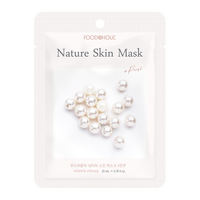 Mascarilla Facial Foodaholic con Extracto de Perla, Ácido Hialurónico y Vitamina C, Iluminadora, Hidratante, Sin Perfume, Sin Silicona, Sin Parabenos