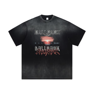 เสื้อผ้าสตรีทแวร์ทรงบ็อกซี่สำหรับผู้ชาย คุณภาพสูง ผ้าฝ้ายออร์แกนิค 100% หนัก 220 กรัม ซักแล้วแห้งเร็ว พิมพ์ลาย DTG สีพื้น สไตล์ฮิปฮอป สำหรับฤดูร้อน - Product Image 2