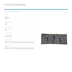 Panel Solar Plegable de Camuflaje de 8W 6V para Carga Portátil - Product Image 3