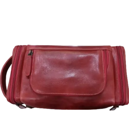 Neue Premium-Kultur tasche aus echtem Leder Medium Unisex Tragbare Reisetasche Organizer Drop Kit für Reisen mit mehreren Fächern