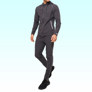 Survêtement à capuche en strass décontracté personnalisé de haute qualité pour hommes survêtements de jogging pour hommes en détresse - Product Image 1