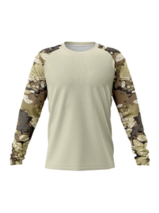 เสื้อตกปลามีฮู้ดแขนยาวพิมพ์ซับลิเมชัน UPF 50แห้งเร็วเสื้อผ้าตกปลาโพลีเอสเตอร์กลางแจ้งขายส่งสำหรับผู้ชาย - Product Image 3