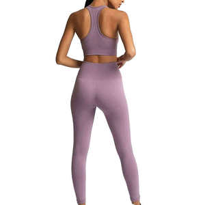 Logo personnalisé vêtements de fitness femme 2025 soutien-gorge de sport Yoga Gym ensemble de vêtements de sport 4 pièces leggings Gym Fitness ensembles pour femmes - Product Image 5