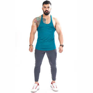 Camisetas Deportivas Personalizadas para Hombre, Estilo Casual, de Gimnasio, de Poliéster/Algodón, Tejidas, Transpirables, para Fitness, Culturismo - Product Image 3