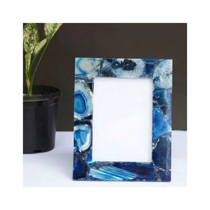 Wholesale Agate Stone Photo <b>Frame</b> Handmade Crystal Luxury Memorable Picture <b>Frame</b> Indian Art & Crafts Unique Gifts - Product Image 1