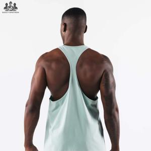 OEM & ODM <b>Men's</b> Superior Quality Breathable Knitted Racerback Gym <b>Stringer</b> <b>Vest</b> 100% Cotton Quick Dry Wholesale Bodybuilding - Product Image 4