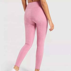 Fabricante de ropa activa profesional Venta caliente Fitness Cintura alta Ropa de mujer Leggings de yoga 100% Algodón con bolsillo lateral - Product Image 3