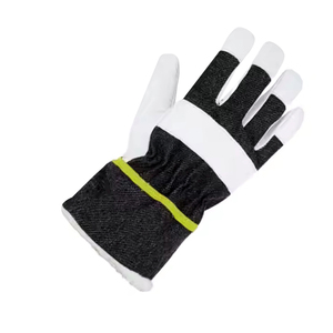 Guantes de trabajo de cuero Premium resistentes al calor de marca personalizada, guantes de trabajo antiestáticos antivibración sin silicona y sin polvo - Product Image 4