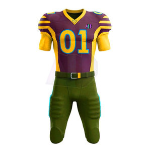 Ensemble d'uniformes de football américain, short, tissu en polyester et élasthanne de haute qualité, léger, confortable, adapté aux entraînements, aux matchs, à l'école - Product Image 2