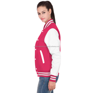 Chaqueta Varsity de Algodón y Forro Polar Premium para Mujer, Ropa Urbana Moderna, Chaqueta Letterman Personalizada al por Mayor - Product Image 2