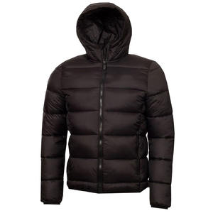 Doudoune d'hiver pour hommes adultes Couleur noire Remplissage en coton Street Wear Coupe-vent Doudoune avec design et taille personnalisés - Product Image 1