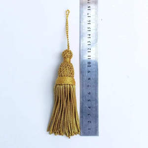 Franges décoratives en argent massif personnalisées en usine, garniture dorée en gros - Product Image 1