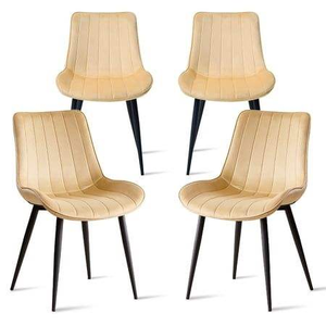 Dining Chairs Setof6 MidKitchen ChairsArmless Faux <b>Leather</b> Upholstered DinnerSide ChairwithBack - Product Image 1