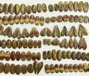 พลอยแจสเปอร์พลอยทรงหลวมธรรมชาติสีดำแบนปรับขนาดได้ตามต้องการ - Product Image 3