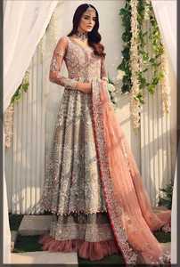 Dernières robes de soirée de mariage longues pour femmes de style Maxi OEM perles de broderie lourde nouveau design style de boutique pakistanais et indien - Product Image 4