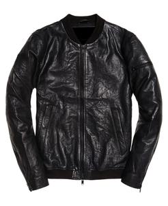 Chaqueta de bombardero de cuero de primavera formal al por mayor de Pakistán cuello alto de lona revestida personalizable - Product Image 4