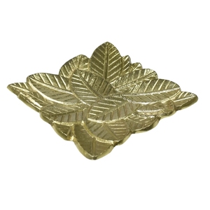 Feuille Style Luxe Plateaux Bonbons Toffee Gâteau Pâtisseries Plateau Décoratif Plat De Service Occasion De Mariage Maison Table Décor Or Plateau - Product Image 1