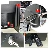 Cerradura de caja de ordenador PC, llave ubular