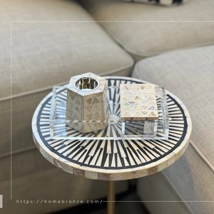 Mother of Pearl Inlay Incense Madhkan Burner MOP Shell Inlay Arabic <b>Candle</b> Holder Bakhoor Mubkhara - Product Image 3