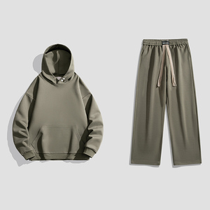 ชุดเสื้อสเวตเตอร์แบบสวมศีรษะสำหรับเล่นยิมของผู้ชายชุดวิ่งแบบลำลองถักแบบลำลองสำหรับฤดูใบไม้ร่วงพร้อมพิมพ์ลาย - Product Image 1