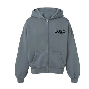 Sweat à capuche en molleton 100% coton surdimensionné à épaules tombantes avec logo personnalisé brodé pour homme, poids lourd, automne hiver, taille plus - Product Image 5
