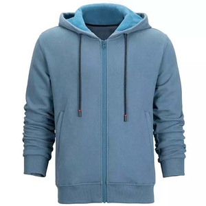 Sweats à capuche de style fermeture éclair complète de qualité personnalisée Sweats à capuche pour hommes Vêtements de travail unis Saison d'hiver Sweats à capuche pour hommes - Product Image 1