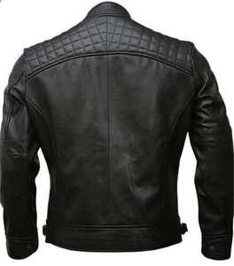 Chaqueta de Cuero de Piel de Oveja Genuina para Hombre, Primavera, Invierno, Otoño, Cortavientos, con Cremallera, Manga Larga, para Motocicleta - Product Image 5