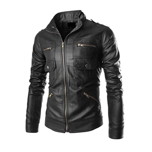 Chaquetas de cuero de estilo profesional con cremallera y bolsillos múltiples para hombre, chaquetas de cuero Coe de alta calidad para hombre, tarifa al por mayor - Product Image 1