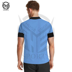Polo de manga de camisa transpirable con logotipo personalizado de alta calidad, polos holgados estampados de talla grande para hombre - Product Image 3