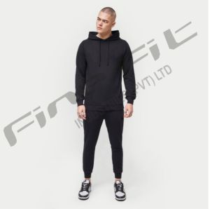 Sweat à capuche pour homme en coton mélangé de qualité supérieure Basics Heavyweight Winter Style Puff Printed Streetwear Solid Pattern Made in Portugal - Product Image 2