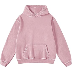 Fabricant de sweat à capuche en coton personnalisé broderie simple poids lourd délavé à l'acide style coréen Streetwear pour femmes hommes hiver - Product Image 1