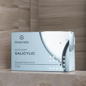 GROSMETIC 100% Organic Natural Salicylic Face <b>Soap</b> <b>Whitening</b> and Brightening Product - Product Image 2