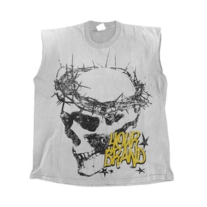 Mens Sleeveless Tee 240 GSM Heavy Cotton Oversize Fit Graphic Print Custom <b>Logo</b> 100% cotton T-shirt for men loose fit printed - Product Image 1