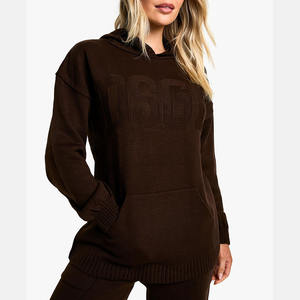 Sudadera con capucha de algodón y poliéster para mujer, pantalones de chándal para correr, ropa de gimnasio de talla grande, conjunto de mujer de gran tamaño, Top con cremallera, pantalones acampanados, ropa informal, traje - Product Image 2