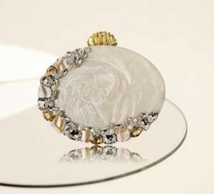 Wholesale Price Resin Precious Stone Women's Portable Handbag Clutch Purse with Pearl Decoration for Office Party Events - Product Image 3