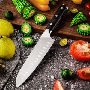 Cuchillo de cocina de acero inoxidable de alto carbono con mango de madera pakka personalizado de alta calidad servicio OEM ODM al por mayor - Product Image 5