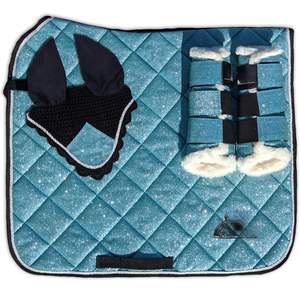 Reitsport Lammfell Schabracken/Sattelpolster Sets Fliegenhauben Gamaschen Atmungsaktive Satteldecke Springen Dressur Schaumstoff Satin - Product Image 4